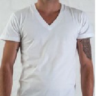 tshirt guys Men’s White V-neck